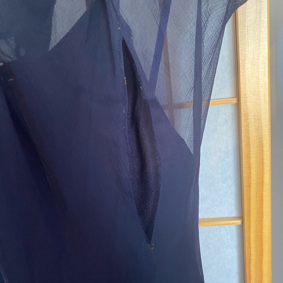 Vintage (1960s) blue chiffon dress - Picture 5 of 5